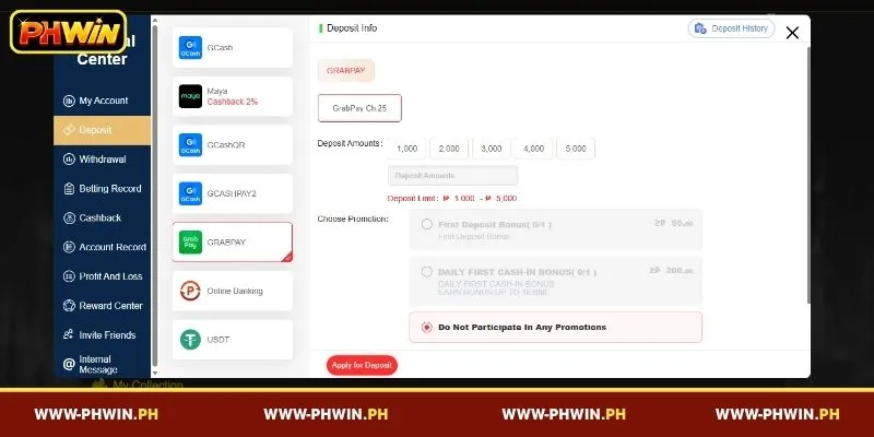 Common issues encountered when depositing on PHWIN