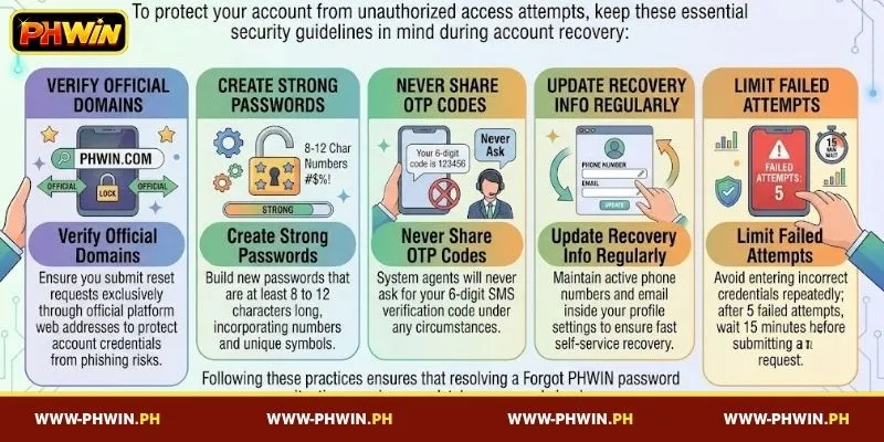 Important notes for the password recovery process