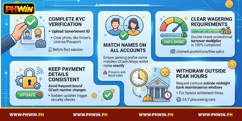 Important points to keep in mind when making withdrawals at PHWIN