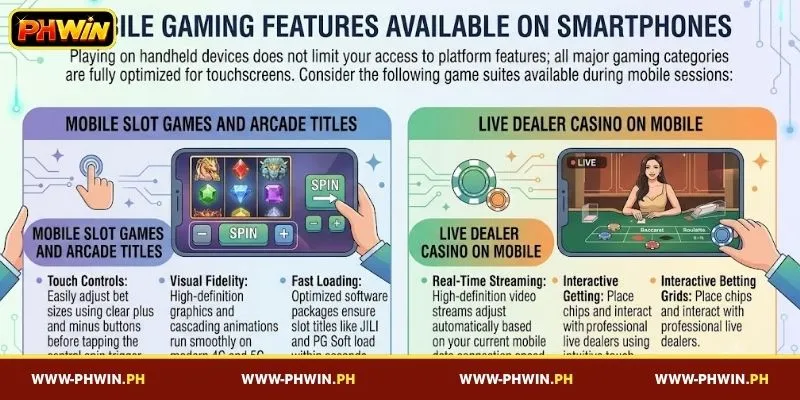 Mobile gaming features smartphones